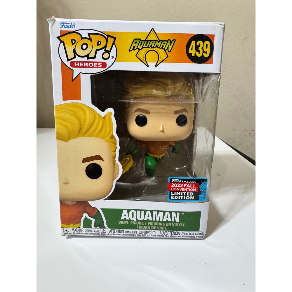 Funko Pop Aquaman 439 2022 Fall Convention Exclusive DC Super Heroes Vinyl